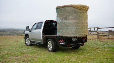 Flatbed with hay 