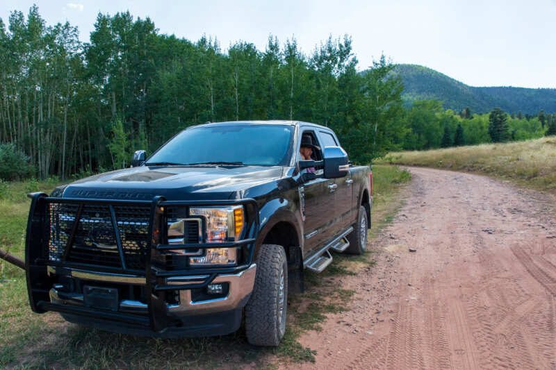 Ranch Hand heavy duty brush guard installed on truck