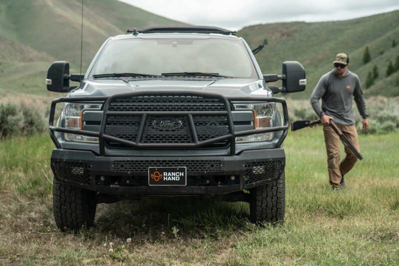 Ranch Hand heavy duty brush guard installed on truck