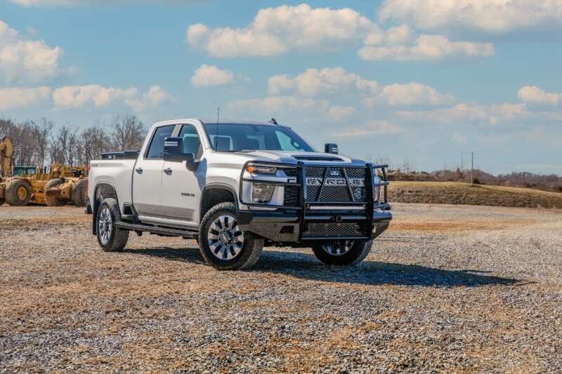 Ranch Hand heavy duty brush guard installed on truck