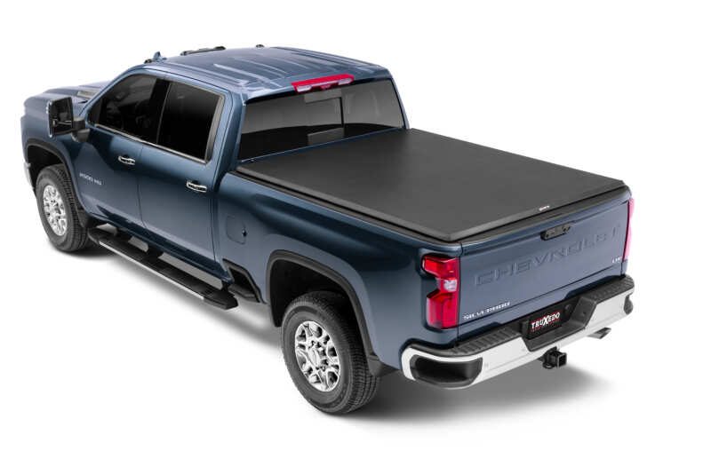 TruXedo TruXport tonneau cover installed on work truck