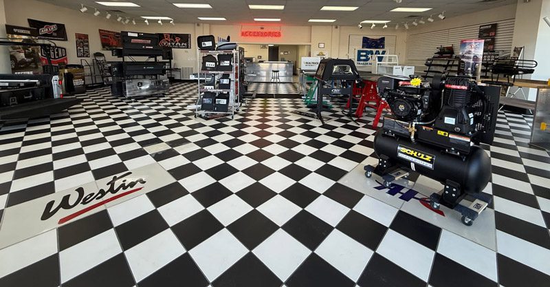 Truck accessories showroom at Central Arkansas Truck Outfitters in Bryant Arkansas