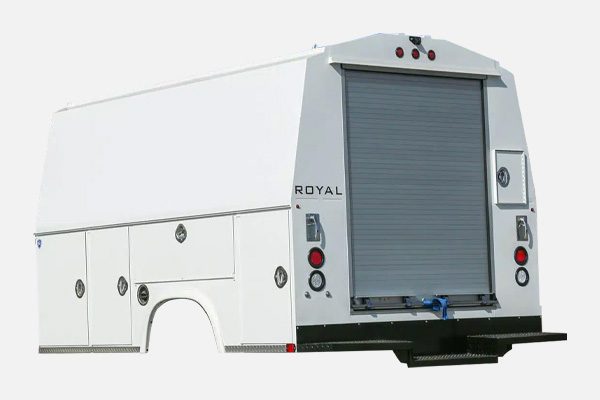 Royal tall cutaway mount service body for sale at Central Arkansas Truck Outfitters Bryant Arkansas