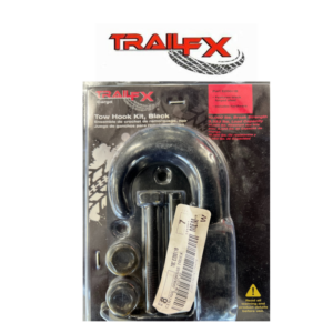TrailFX Tow hook kit, black with 10,000 pounds break strength and 3,333 pounds load capacity in package