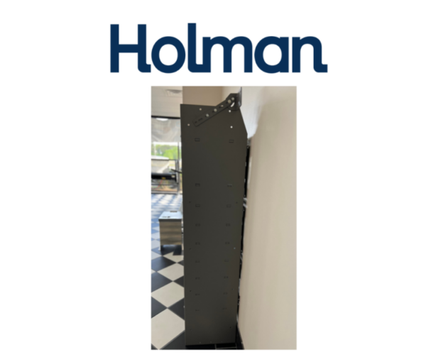 Holman 52" shelf for work vehicles from the side