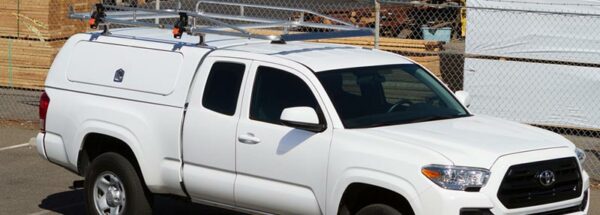 kargo master rack securely on roof of work truck