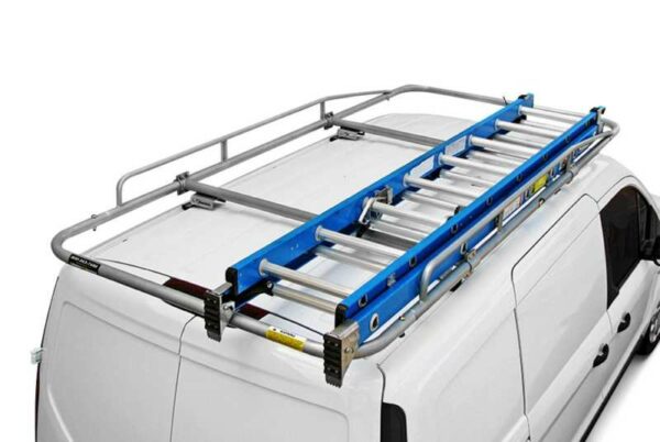 kargo master ladder rack attached securely to roof of work van