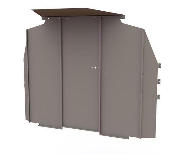 heavy duty interior divider for work vehicle